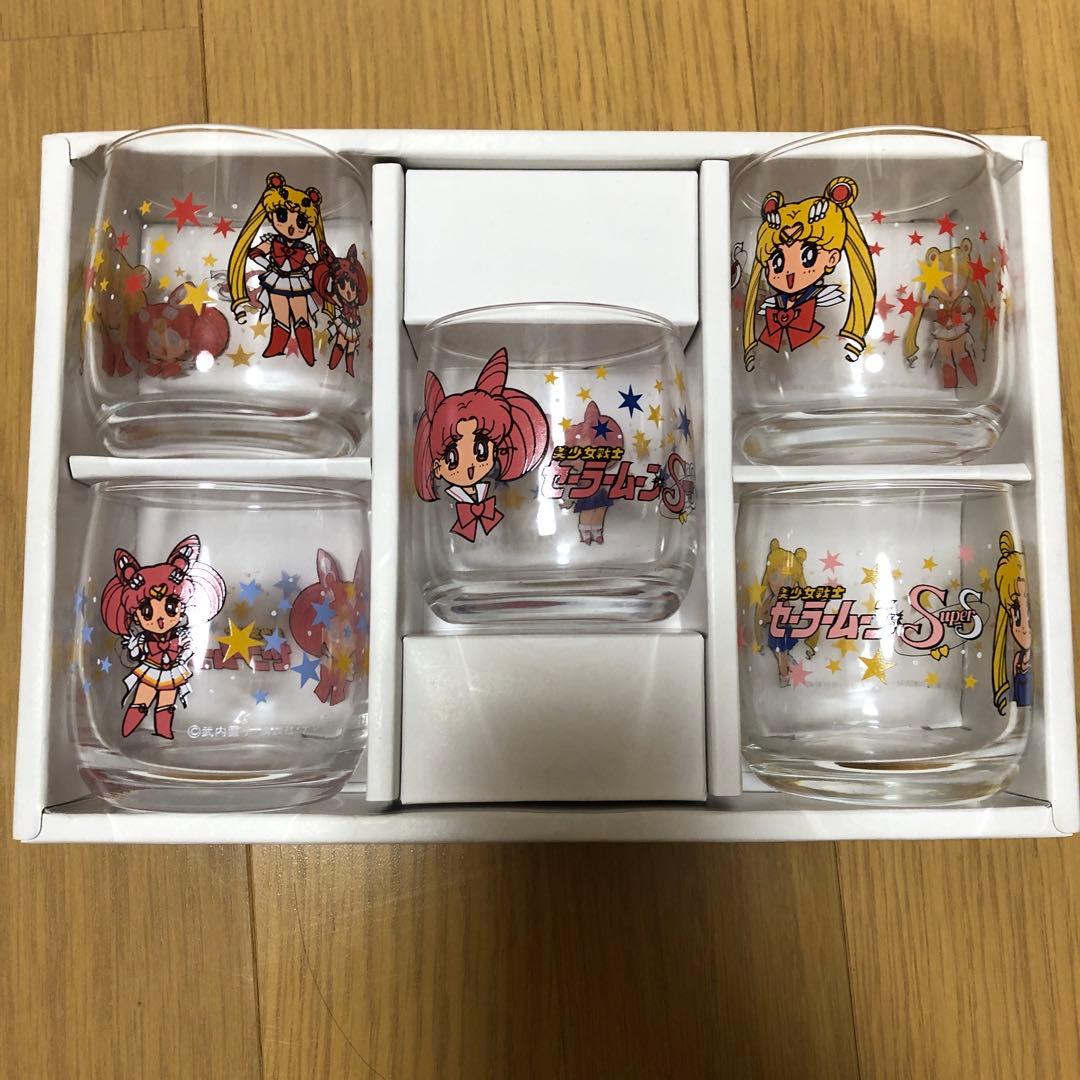 未使用箱あり　セーラームーン　スーパーズ　ミニグラス　5客　★大幅値下げしました