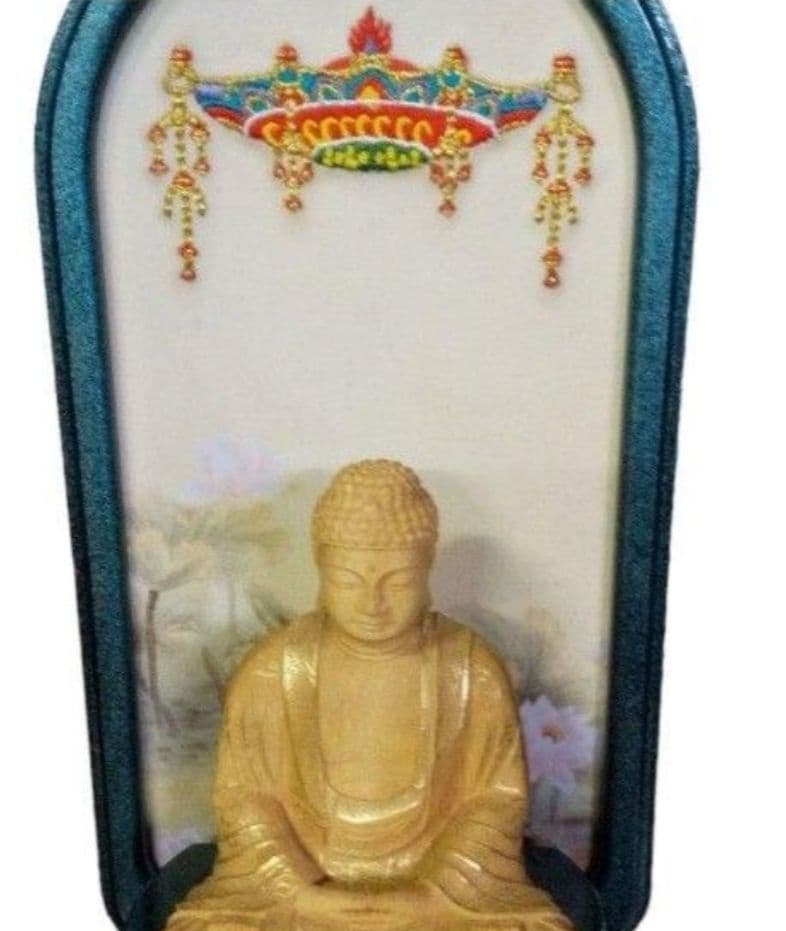 新品 未使用 華の雫 座釈迦 お釈迦様 仏壇仏具 葬儀 仏像 楠 金泥