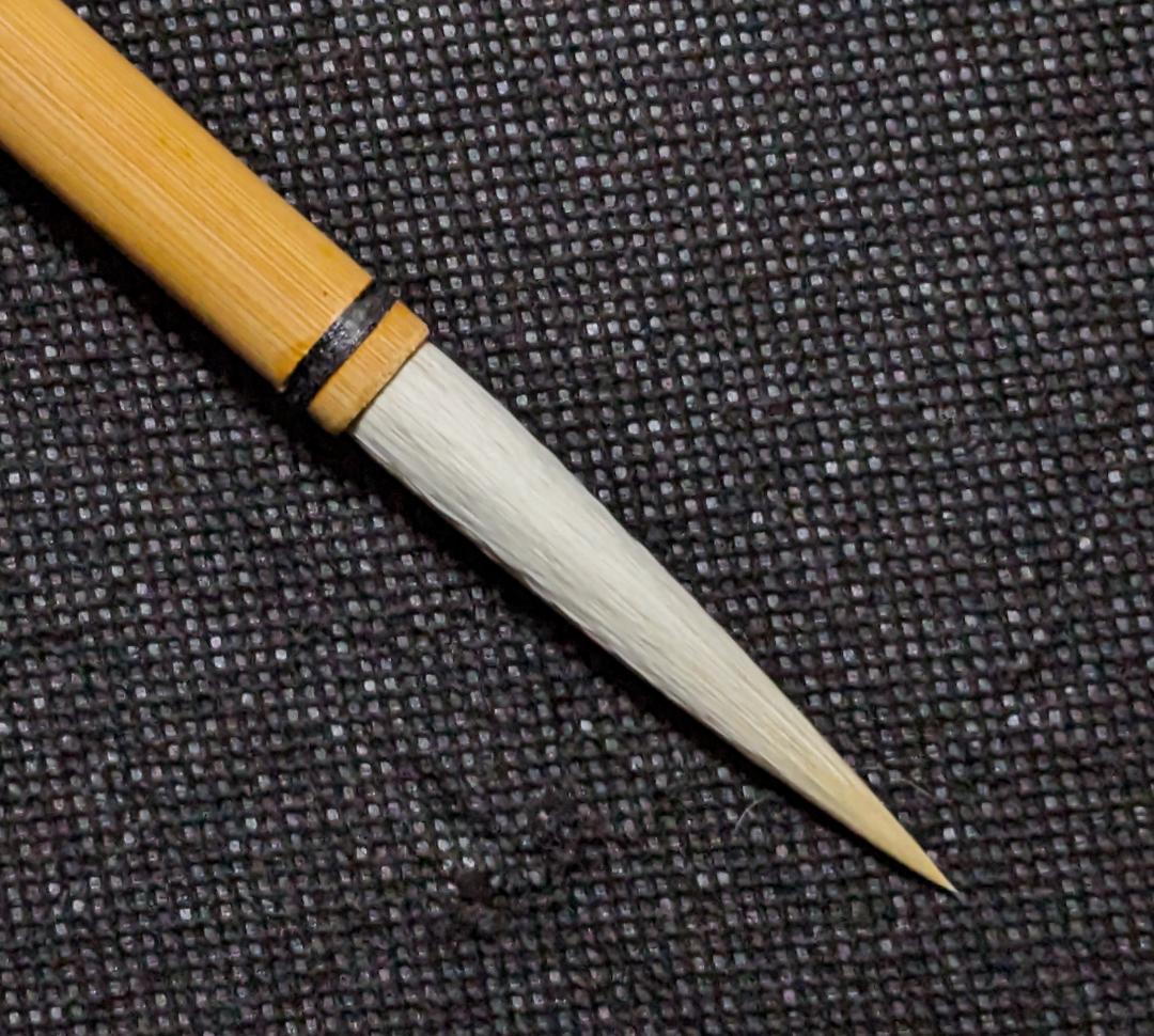 【akipanman】　　◆端硯七吋◆羊毛筆2本（最上抱山／かな条幅筆）