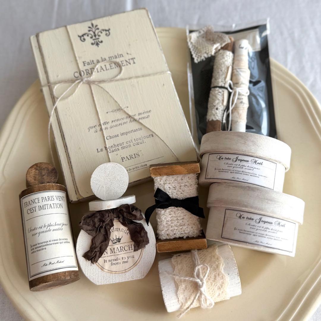 ナチュラル雑貨セット◾️ナチュラルインテリア◾️ハンドメイド◾️アンティーク 木工雑貨