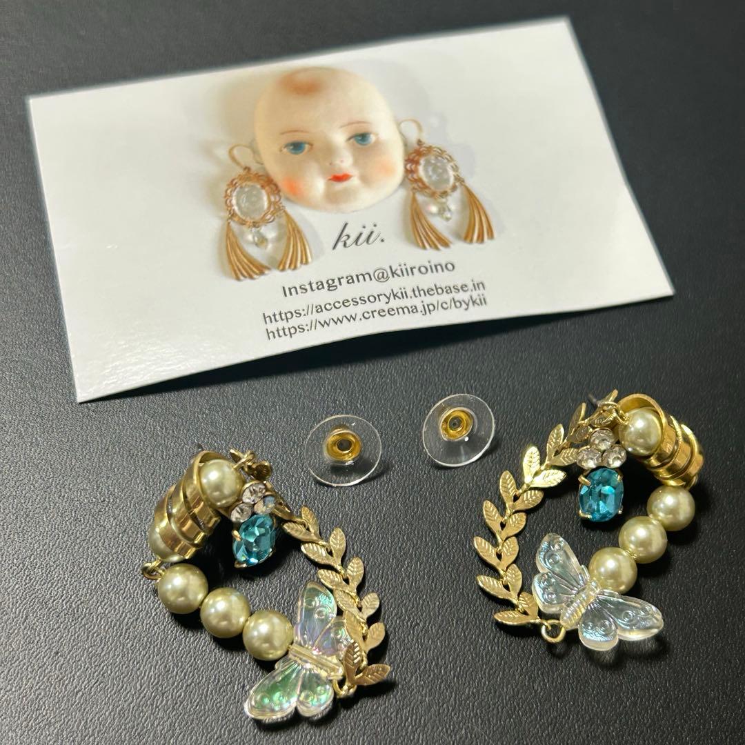kii. ハンドメイド アクセサリー ピアス ヴィンテージ