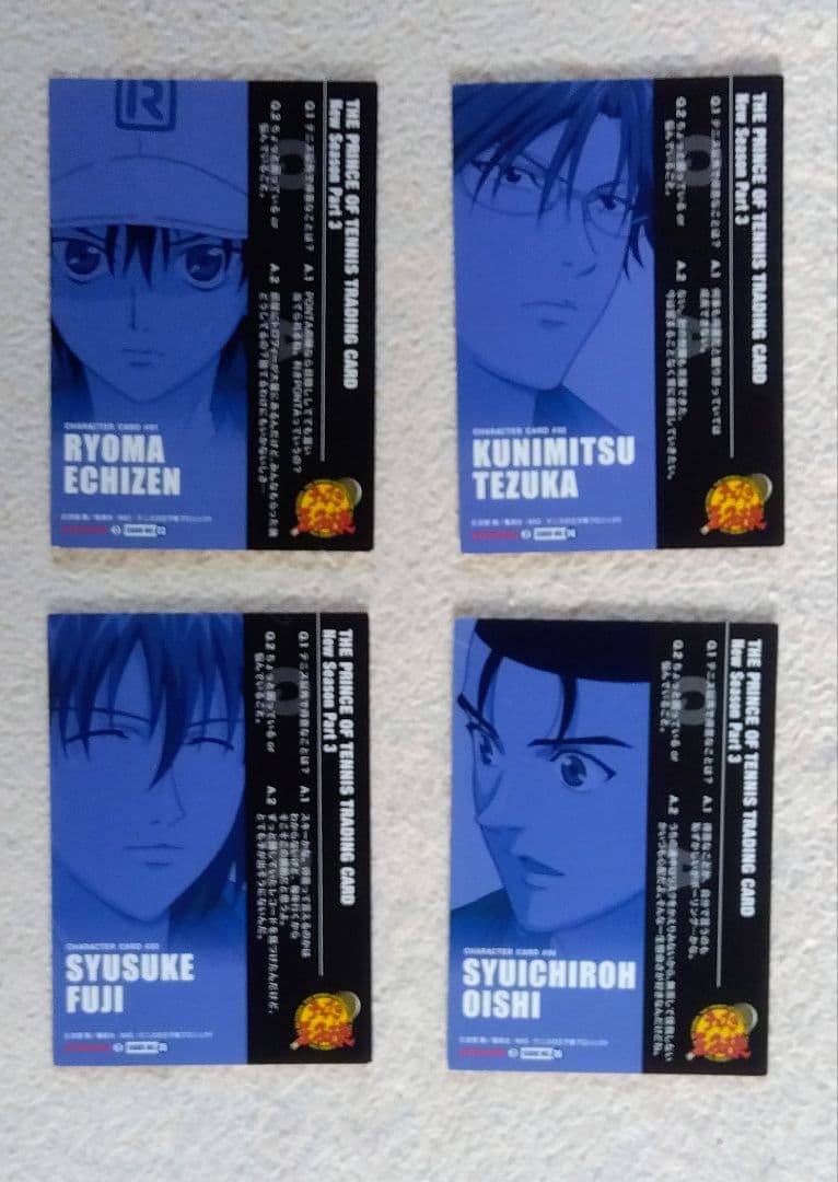 テニスの王子様 テニプリ カード 手塚 不二 跡部 越前 青学 トレカ 氷帝