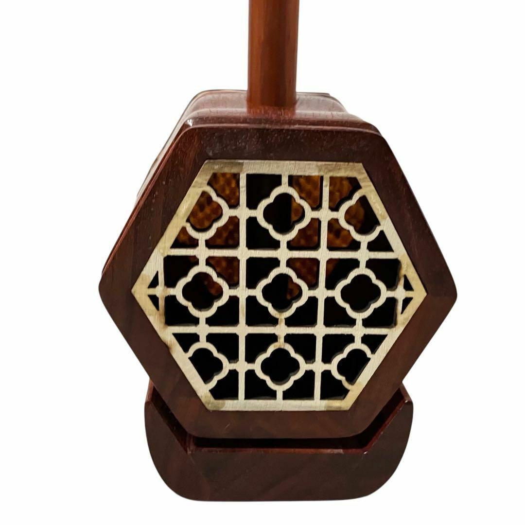 【新品】 蘇州二胡 紅木 胡弓 ヘビ皮 二胡 セミハードケース付き 弦楽器