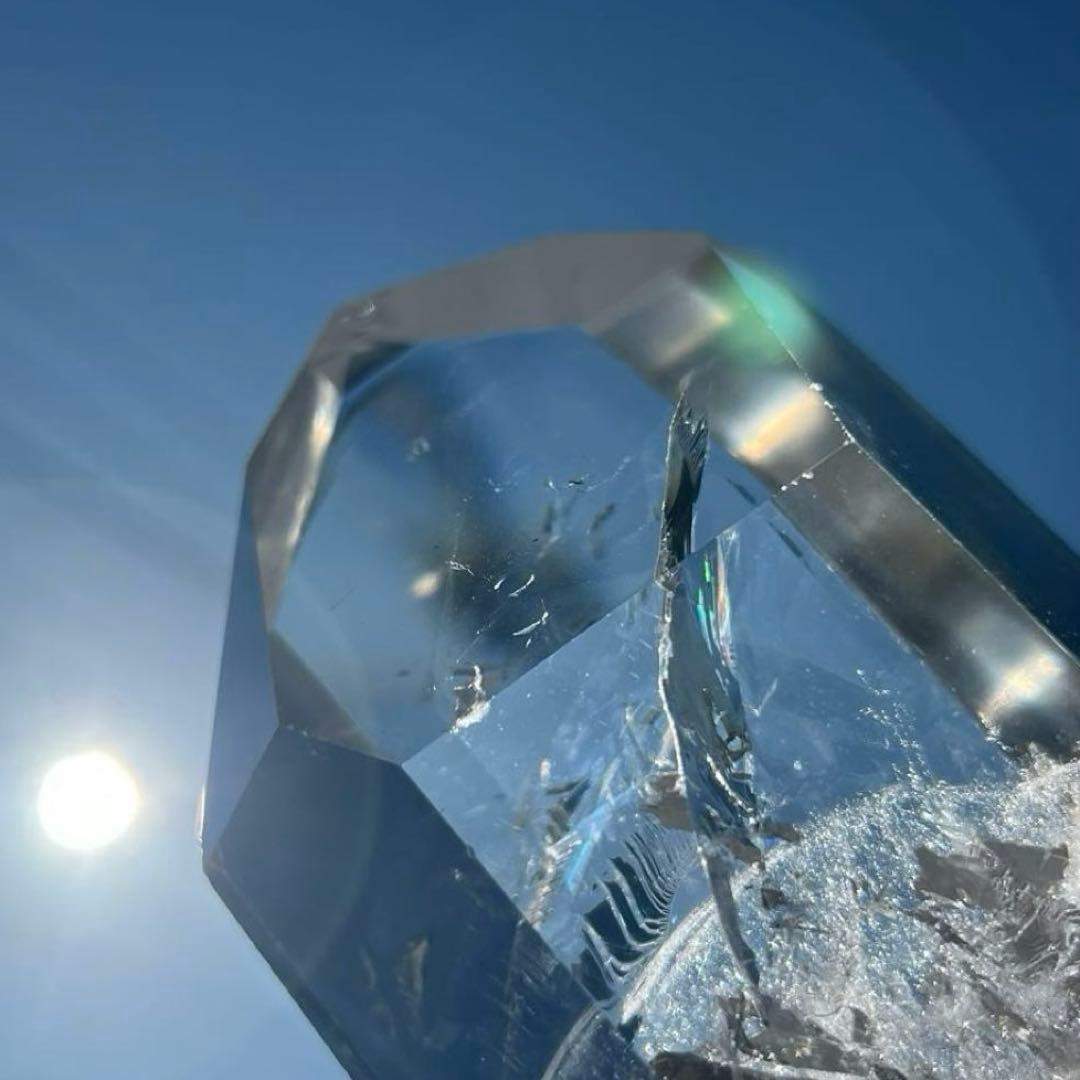 ✳️✨超極上の透明度と煌めき✨レインボー 水晶 ポイント 六角柱 天然石 原石
