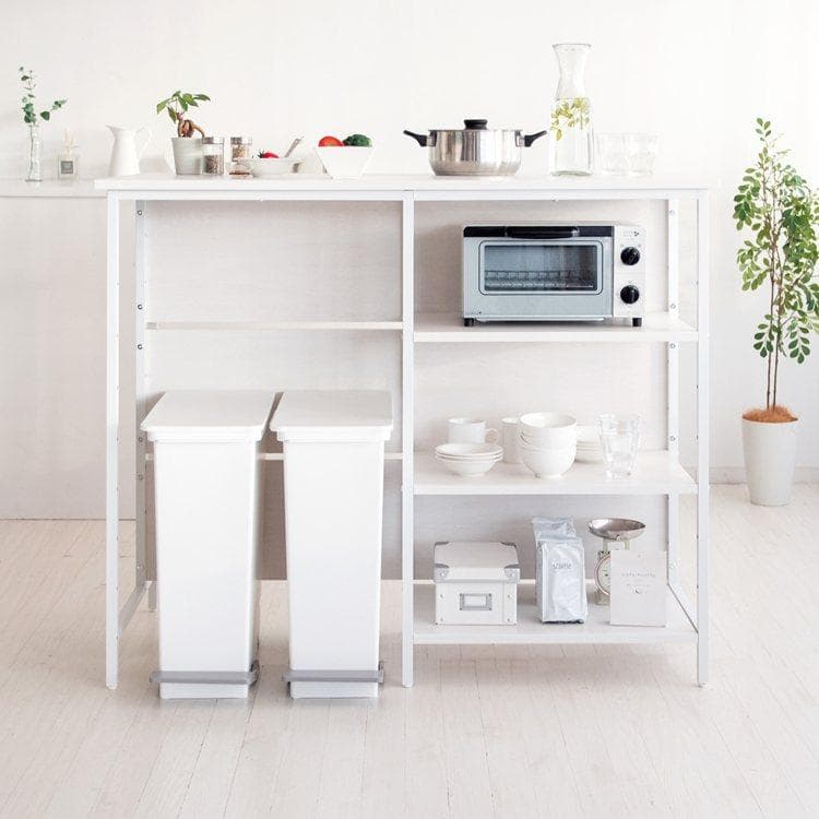 キッチンカウンターテーブル サルース ホワイト [6061]