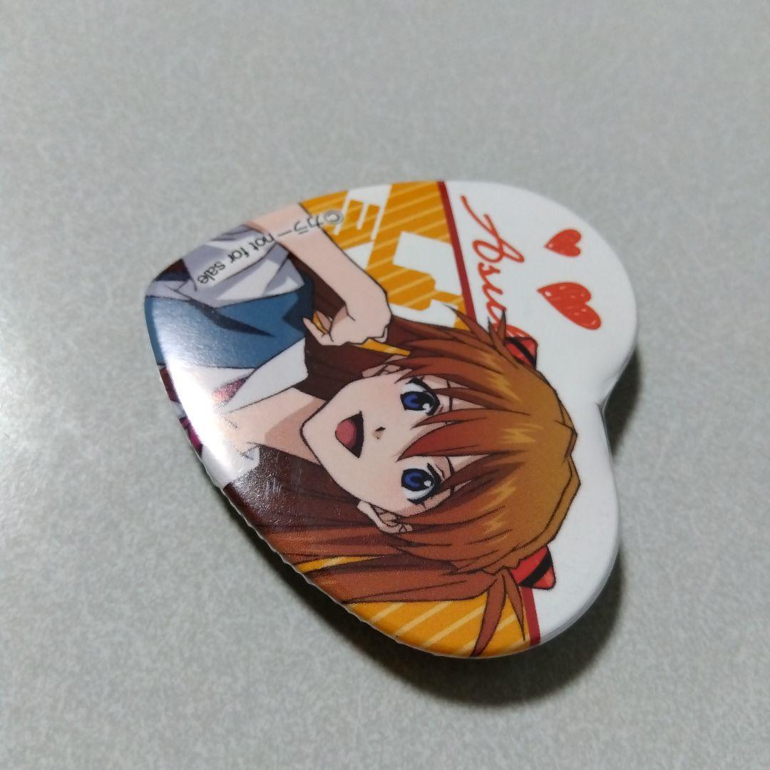 【エヴァンゲリオン】アスカ 制服 ハート バレンタイン 缶バッジ