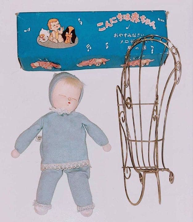 1968年製レア首振りオルゴールTAKEMURAこんにちは赤ちゃん動作確認済