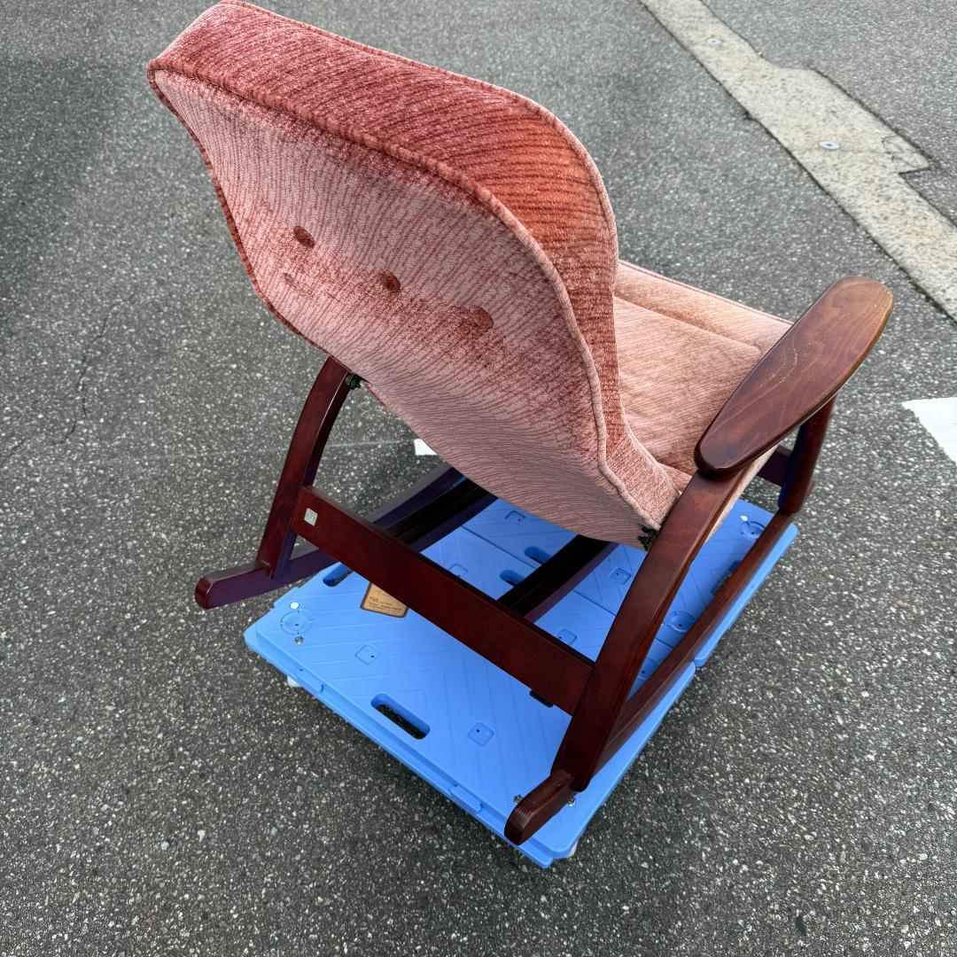 松田家具 マツダ ロッキングチェア 収納式フットレスト アンティーク