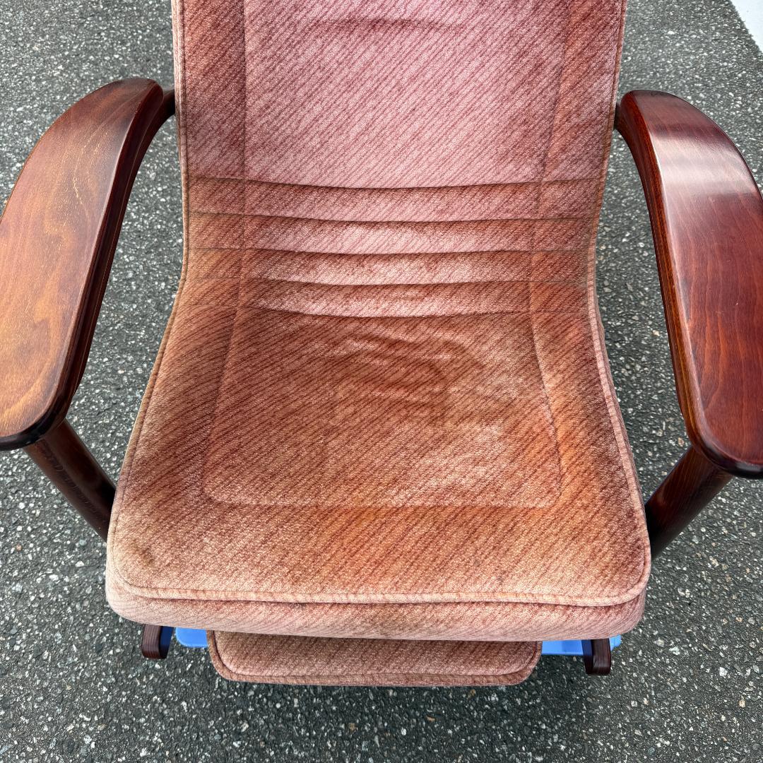 松田家具 マツダ ロッキングチェア 収納式フットレスト アンティーク