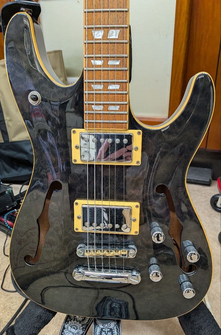 Schecter AD-C-1-E/A 美品♪セミホロウボディー ソフトケース付