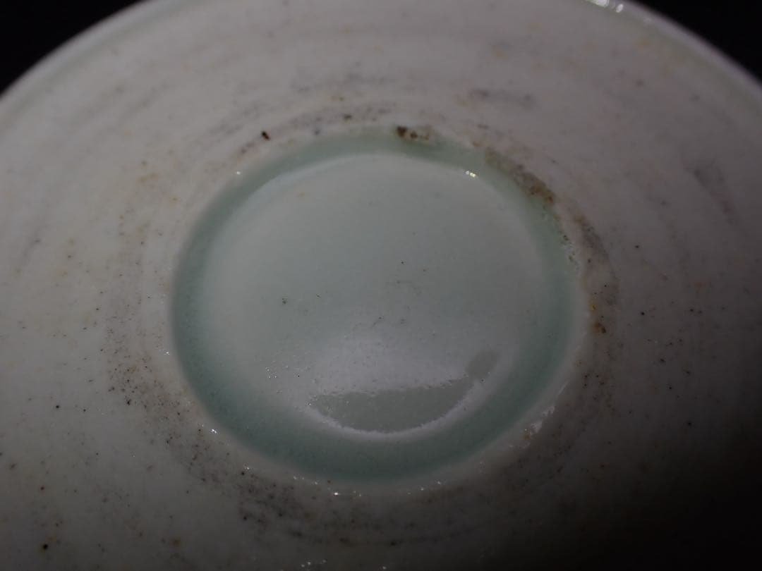 【完品】古伊万里 <大花に唐草の図> そば猪口 江戸後期 骨董品(青3-1)