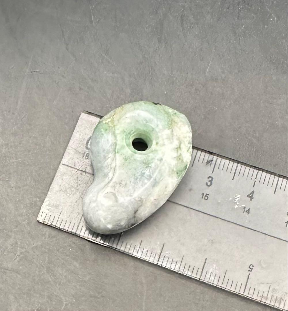 2025.5.1激安唐草角翼龍勾玉　糸魚川最上級極品ロウカン翡翠