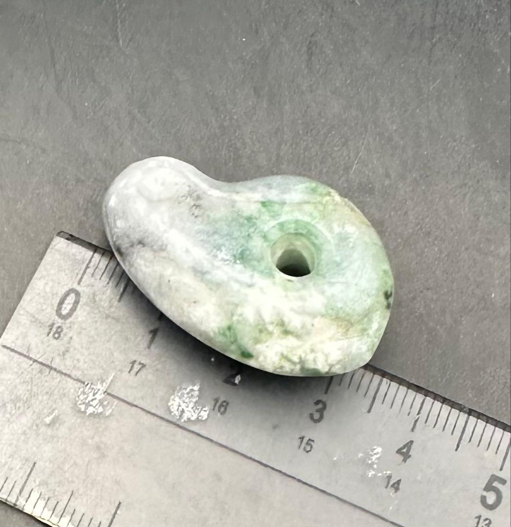 2025.5.1激安唐草角翼龍勾玉　糸魚川最上級極品ロウカン翡翠