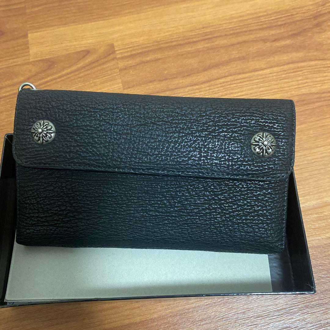 CrowZ ブラック レザー カードケース