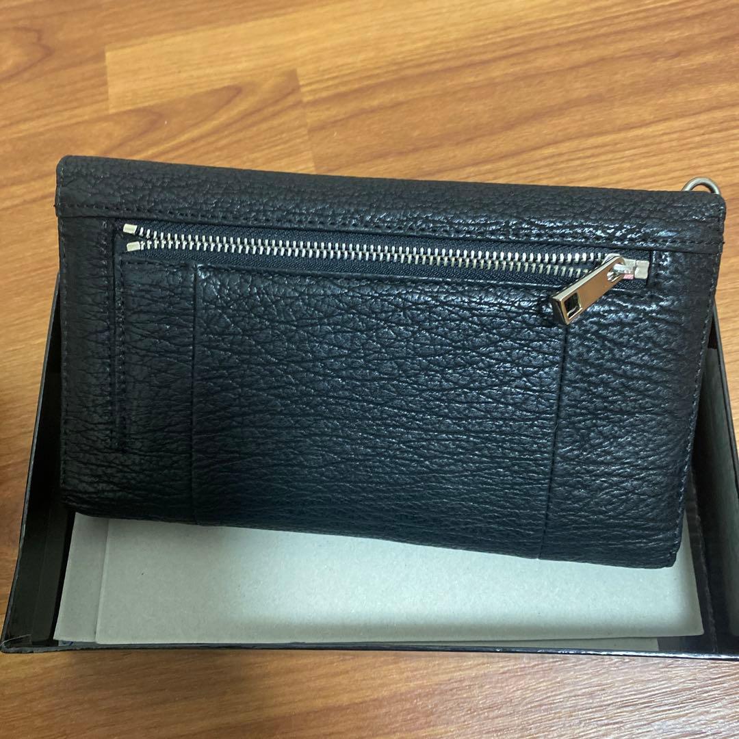 CrowZ ブラック レザー カードケース