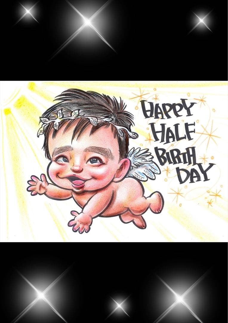 世界で1枚のオーダーメイド似顔絵☆ハイクオリティver★家族★送別