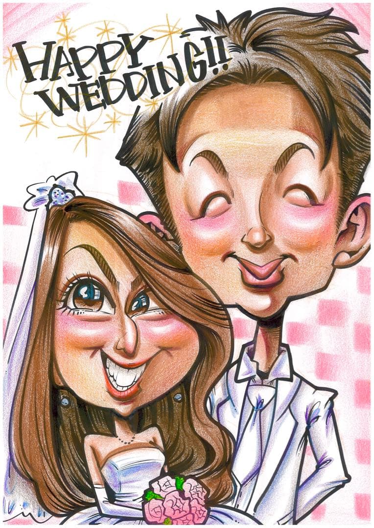 世界で1枚のオーダーメイド似顔絵☆ハイクオリティver★家族★送別