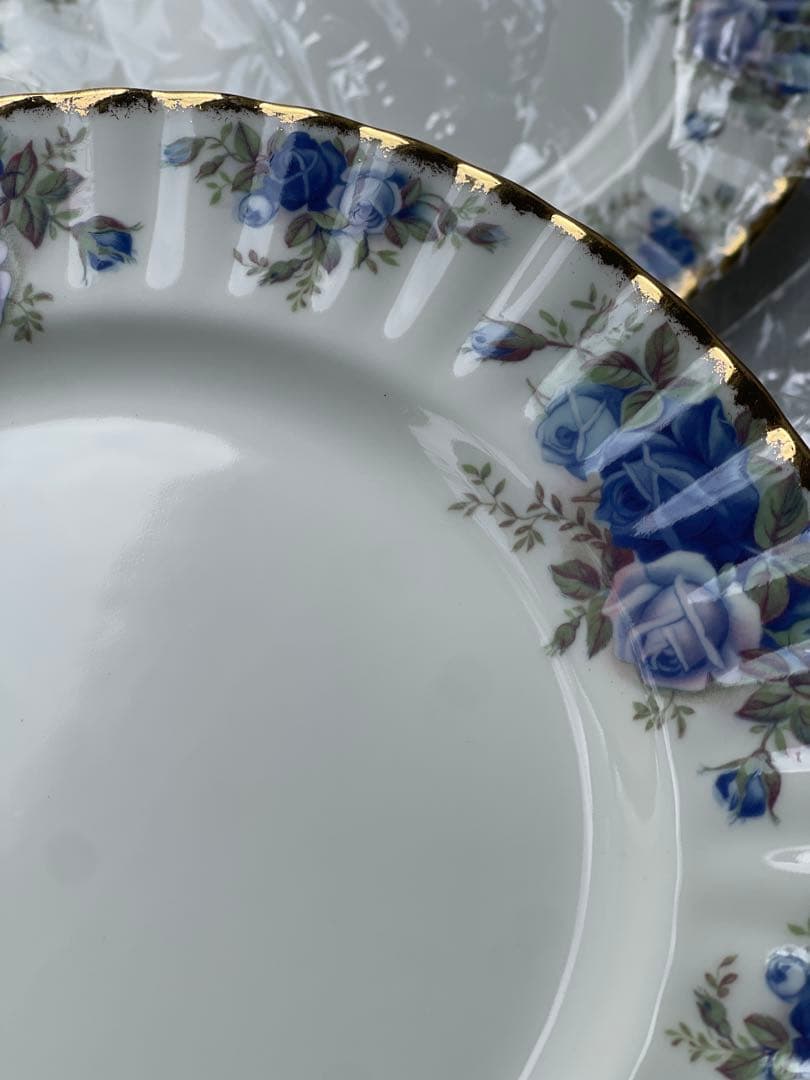 未使用　ロイヤルアルバート　ムーンライトローズ　プレート4枚　20.5cm