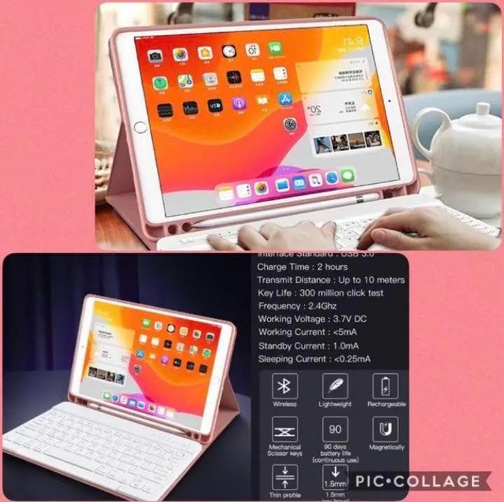 【❤可愛いくてお洒落なイタリアデザイン♪❤多機能】iPadケース＆キーボード