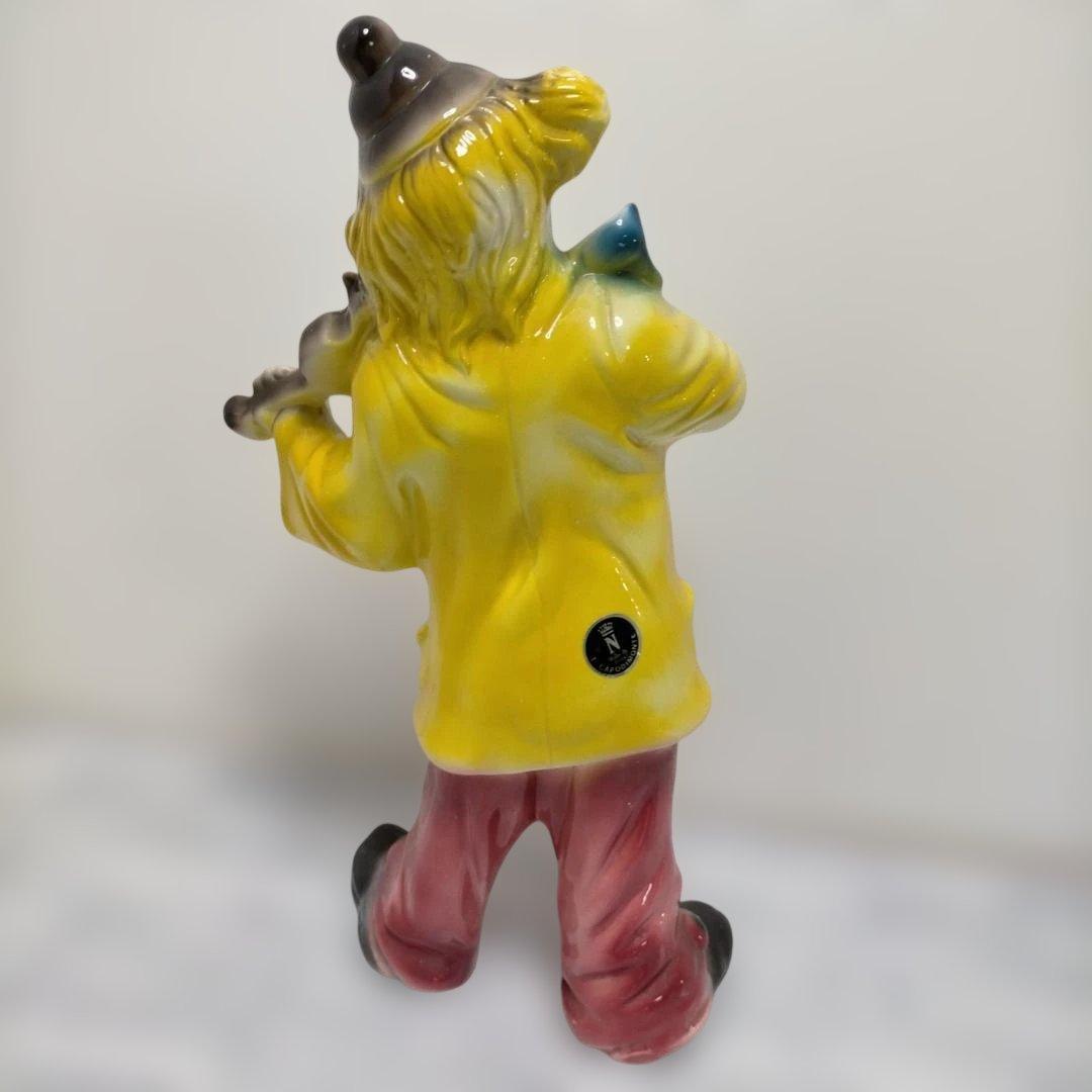 CAPODIMONTE ピエロ陶器人形 ヴァイオリン 置物 260217-9A