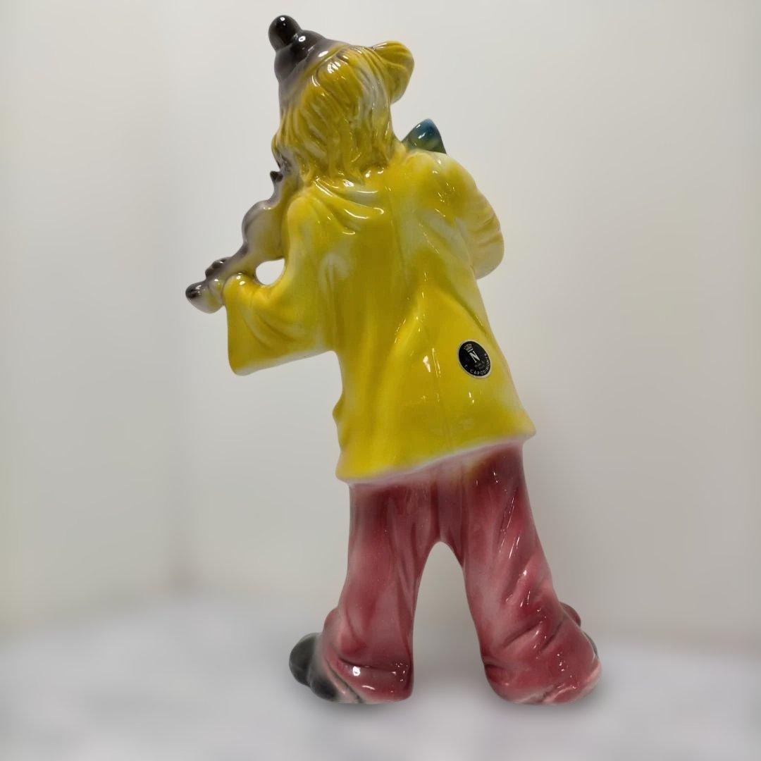 CAPODIMONTE ピエロ陶器人形 ヴァイオリン 置物 260217-9A