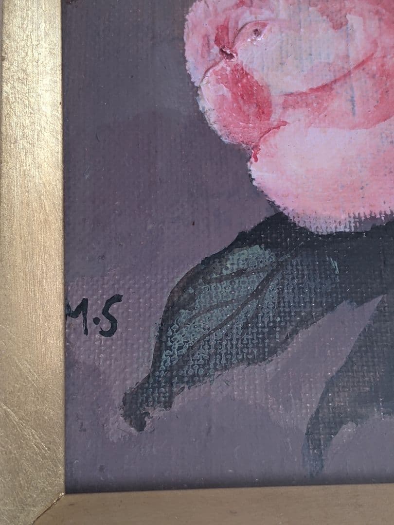 油絵　薔薇油絵 作家  ローズモダンアート  インテリアアート 飾り壁