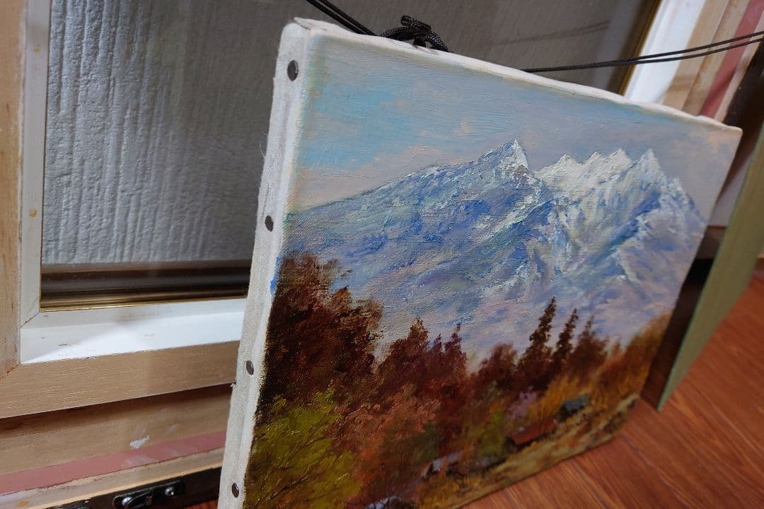 武井 清 「晩秋八ヶ岳山麓」真筆 絵画 油絵 油彩