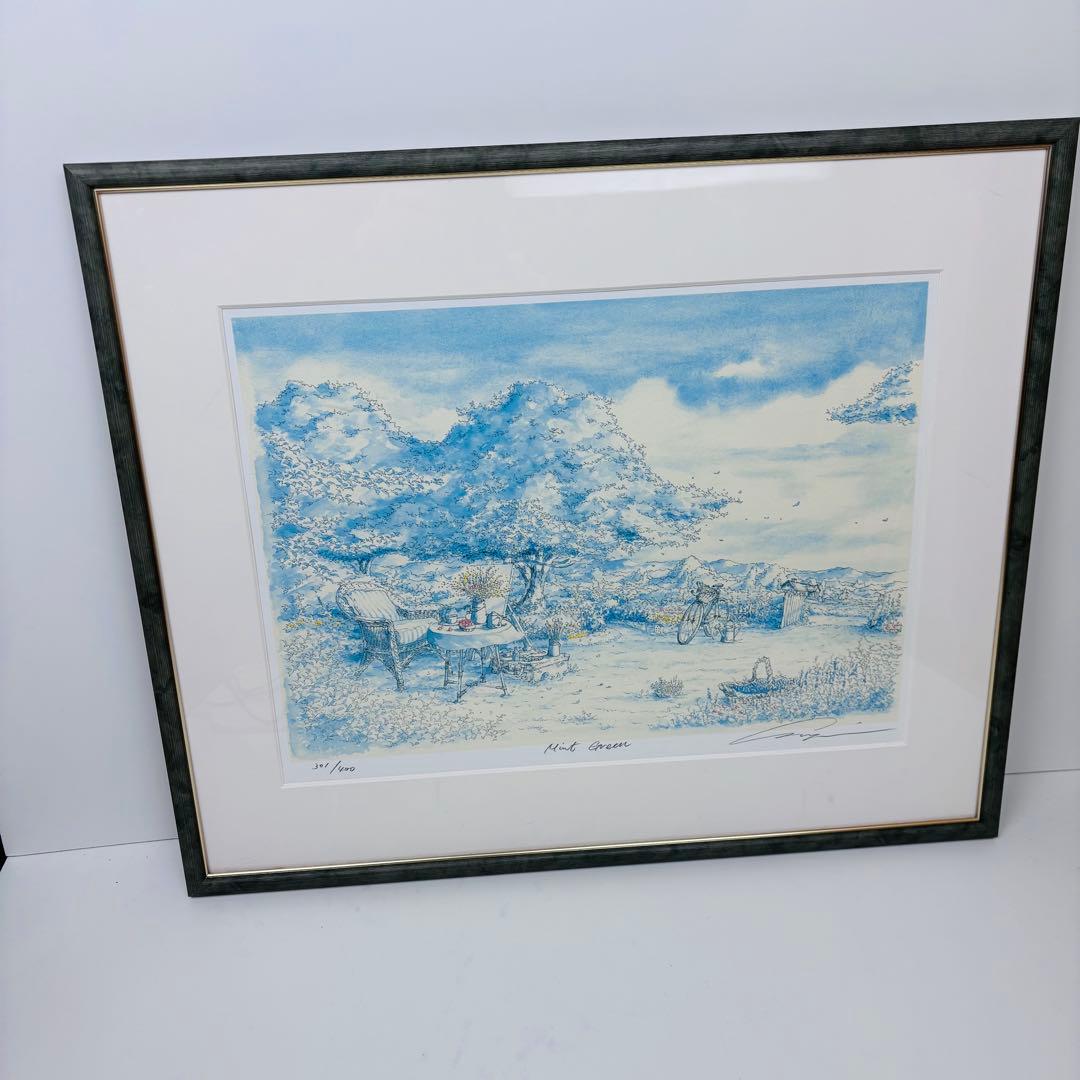 【美品】内田新哉リトグラフ　mint green ミントグリーン301/400
