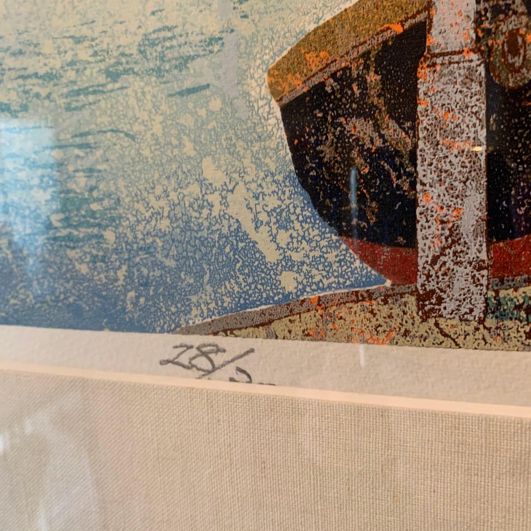 絵画　額装　超大判　山家久幸　リトグラフ　87年作　直ED直サイン　レア作品