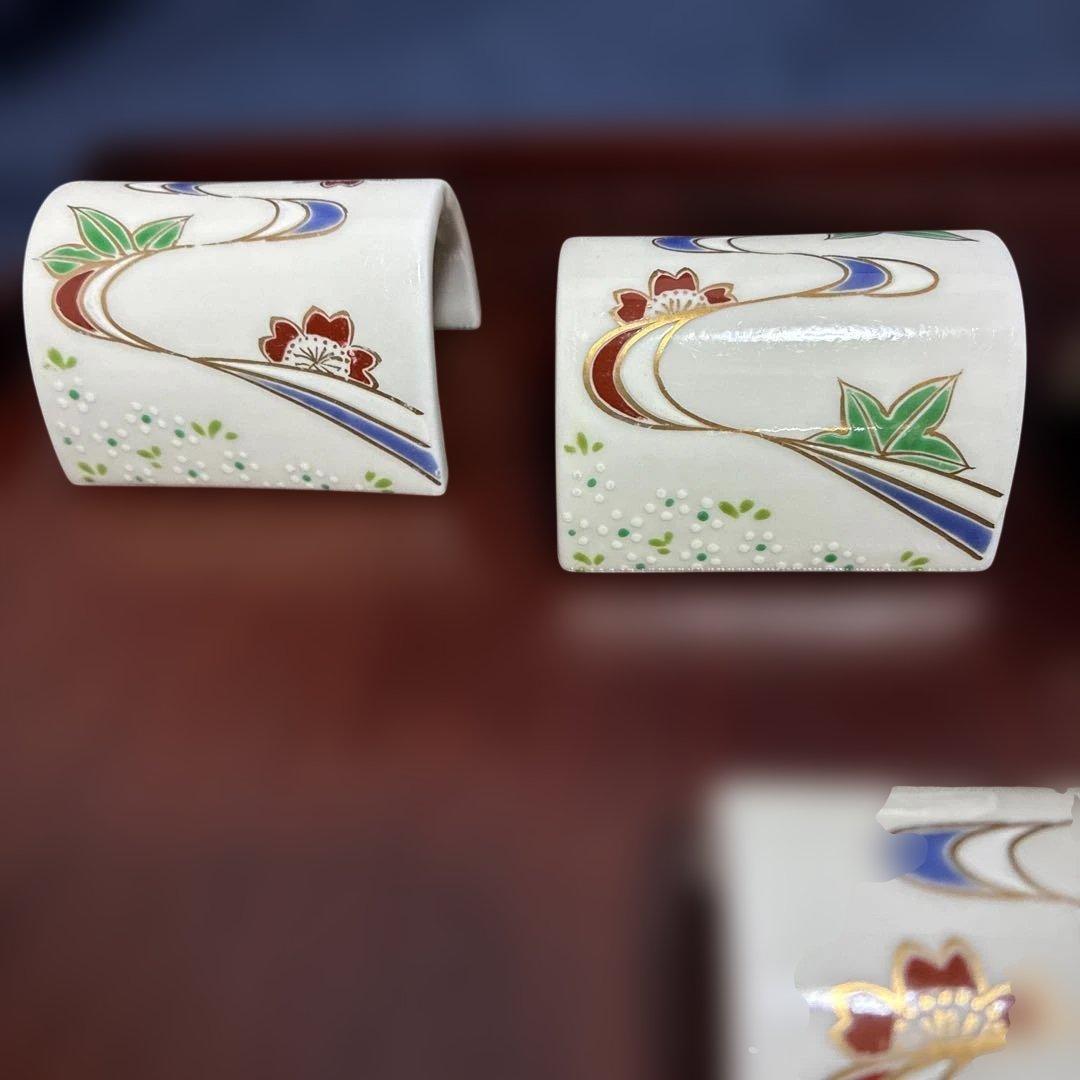 希少品　珍味入れ　カマクラ型　乾山写し　5客