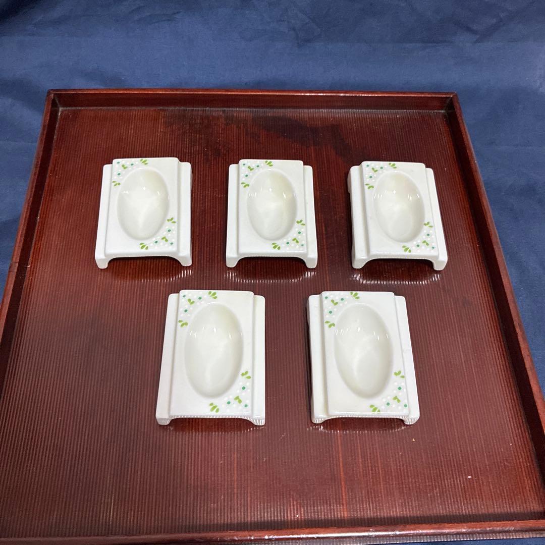 希少品　珍味入れ　カマクラ型　乾山写し　5客