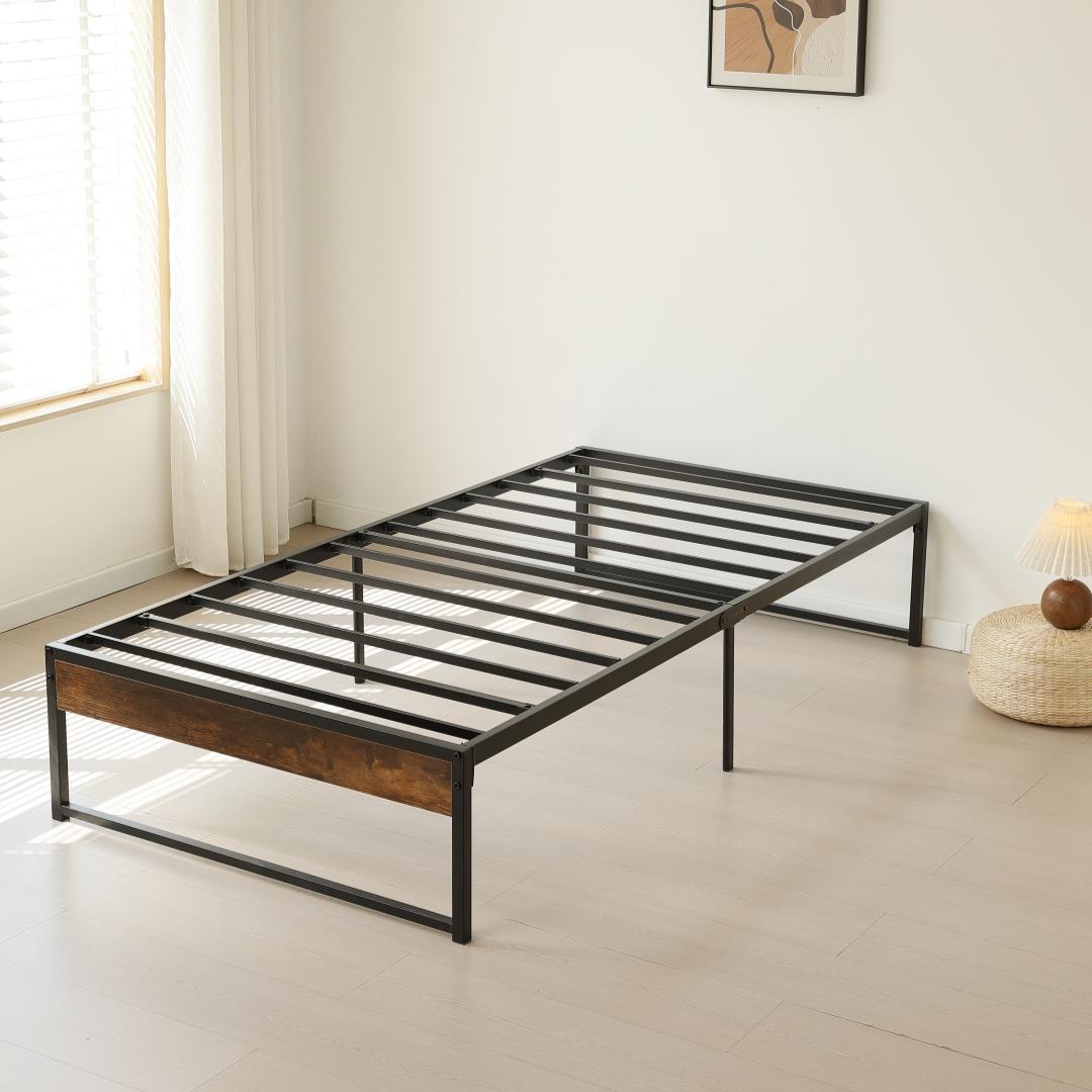 【シングル S】ベッドフレーム パイプベッド シングル ベッドパイプ Black