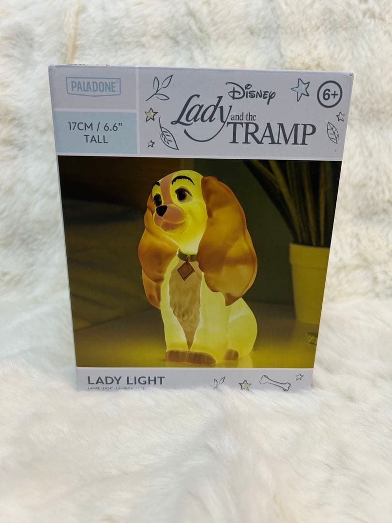 新品未使用　ディズニーランドパリ限定　わんわん物語　レディ　ルームライト　ランプ