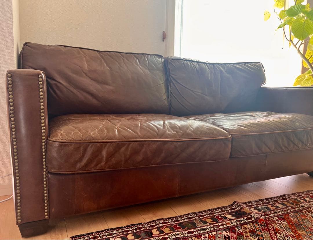 HALOハロ 本革 ２人掛けソファ ヴィンテージ