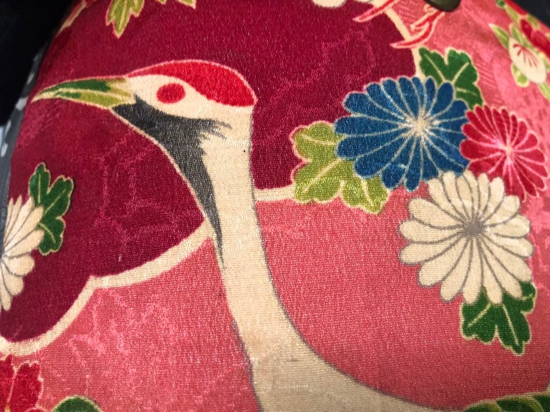 一閑張り　一閑張りバック　正絹古布錦紗　藍染　正絹古布犬張子　狛犬　可愛い