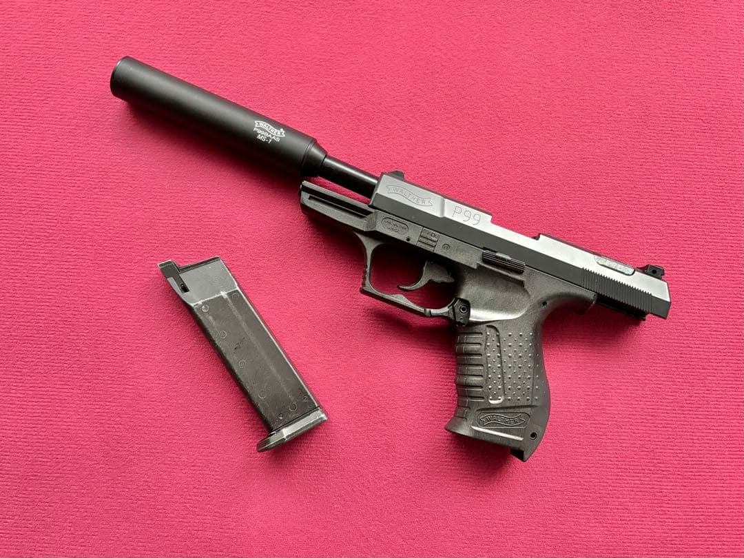 刻印向き合わせ済み ワルサーP99＋サプレッサー（GBB）