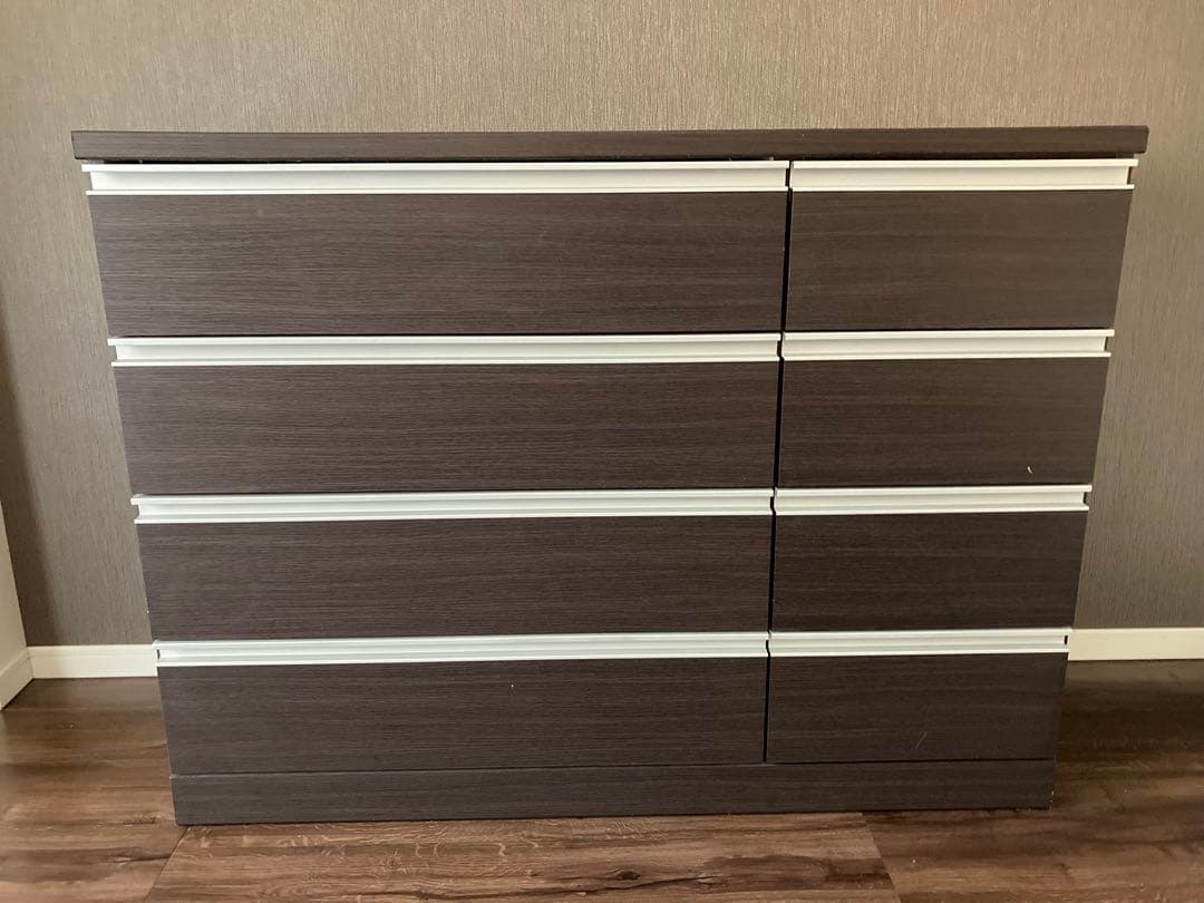 ニトリ 120-90-42cm. チェスト タンス ダークブラウン お得