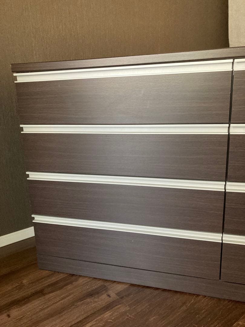 ニトリ 120-90-42cm. チェスト タンス ダークブラウン お得