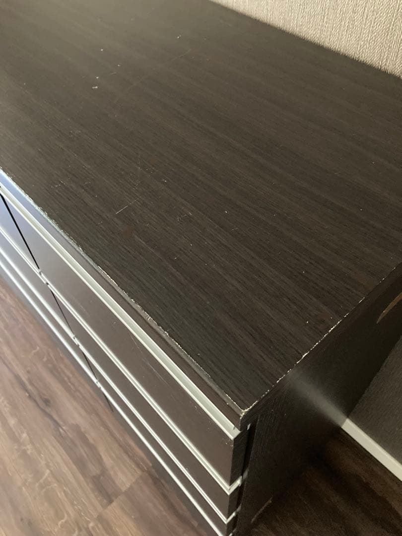 ニトリ 120-90-42cm. チェスト タンス ダークブラウン お得