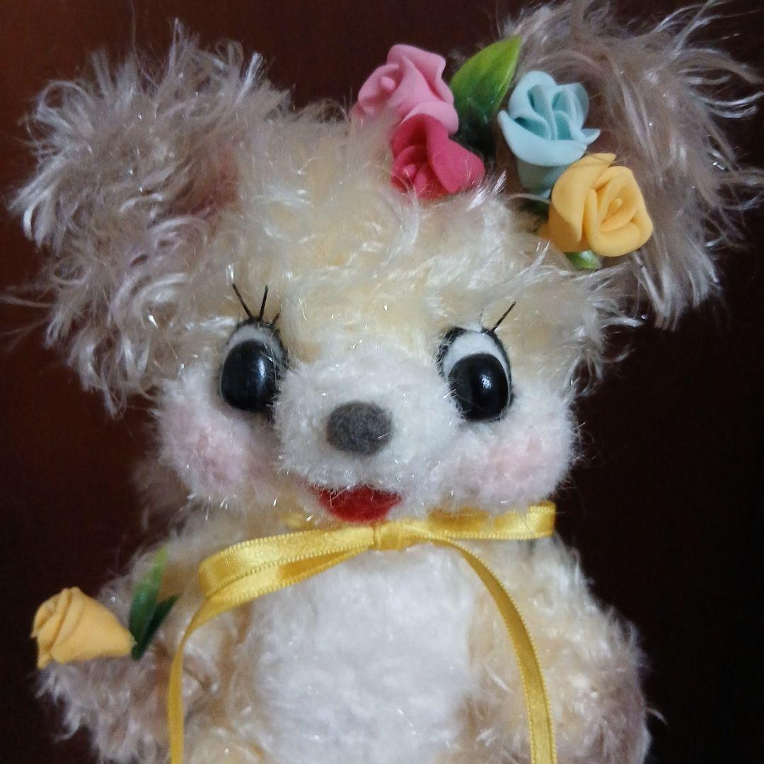 作家様　ねこちゃん　ぬいぐるみ　花飾り