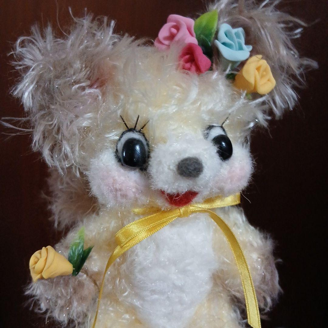作家様　ねこちゃん　ぬいぐるみ　花飾り