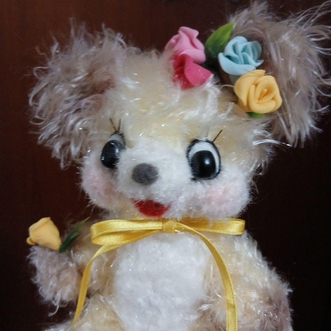 作家様　ねこちゃん　ぬいぐるみ　花飾り