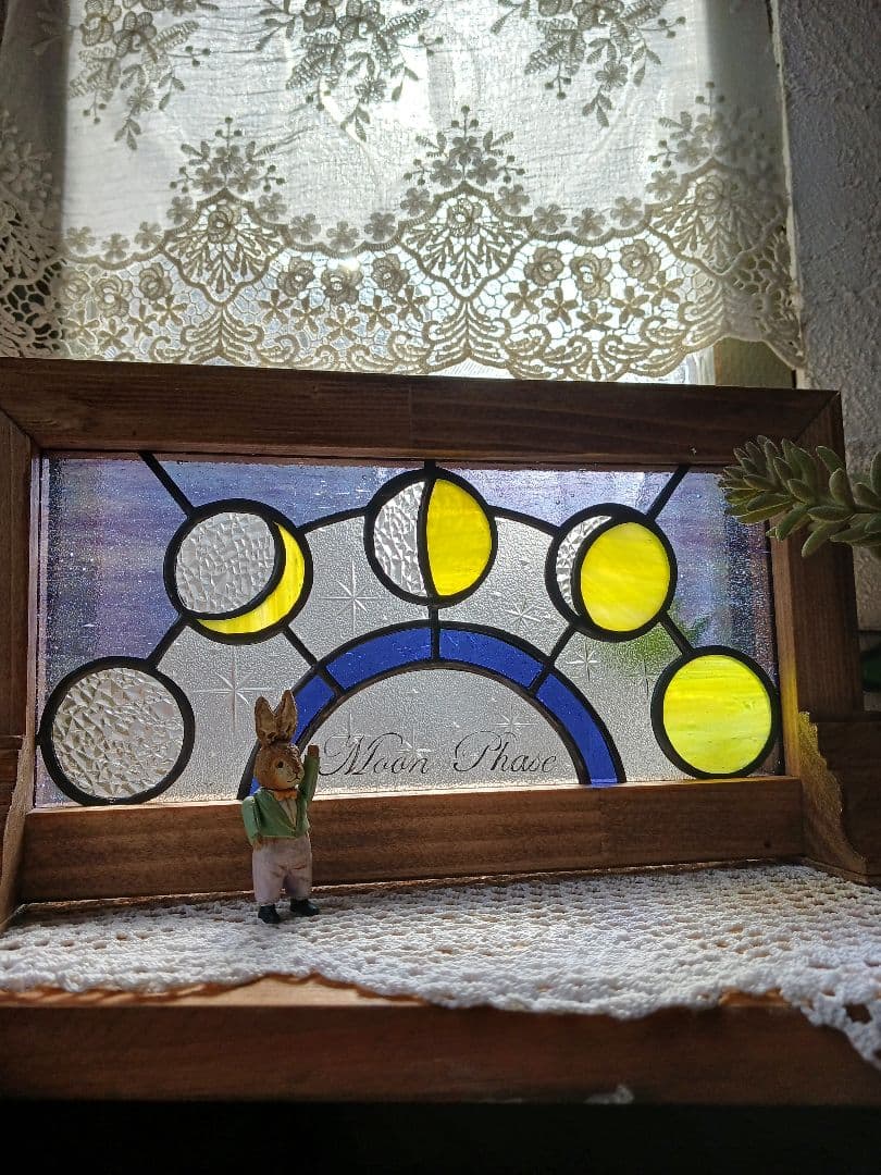 ステンドグラス　ムーンフェイズ(月相)