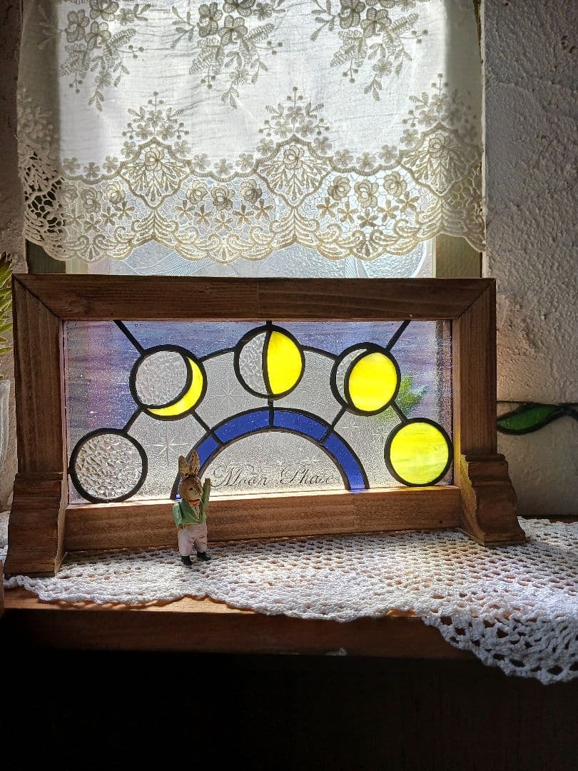 ステンドグラス　ムーンフェイズ(月相)