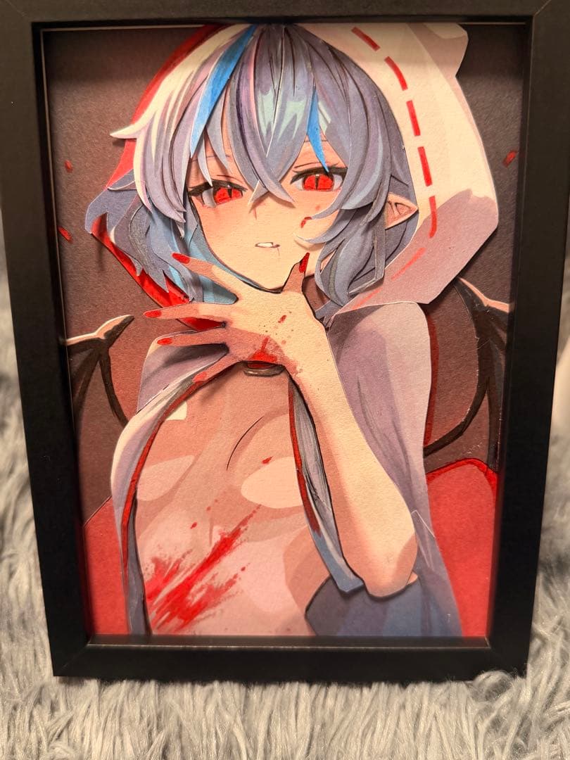 ナ*ン様 東方project レミリア・スカーレットイラスト 2L判 額縁スタン