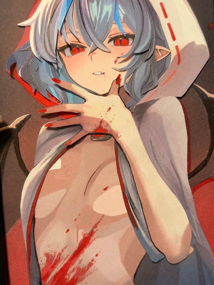 ナ*ン様 東方project レミリア・スカーレットイラスト 2L判 額縁スタン