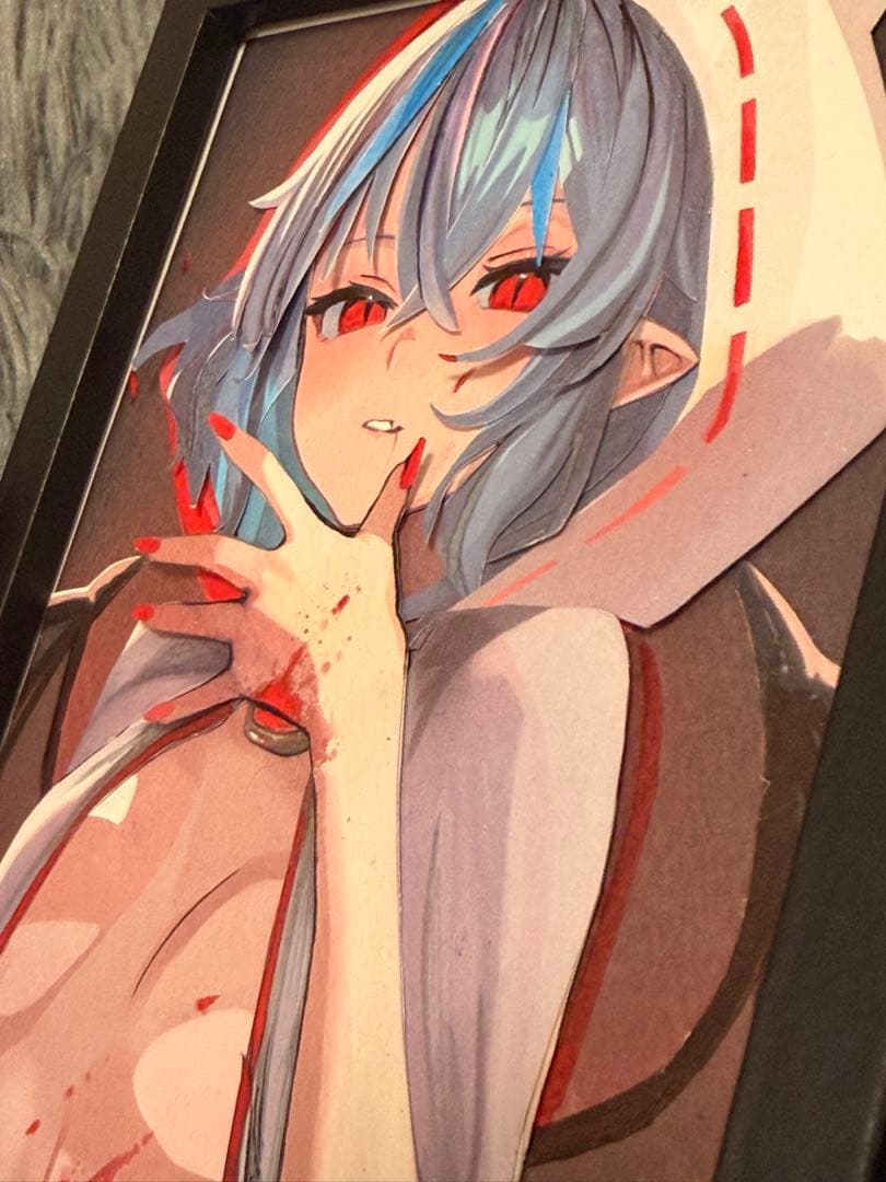 ナ*ン様 東方project レミリア・スカーレットイラスト 2L判 額縁スタン
