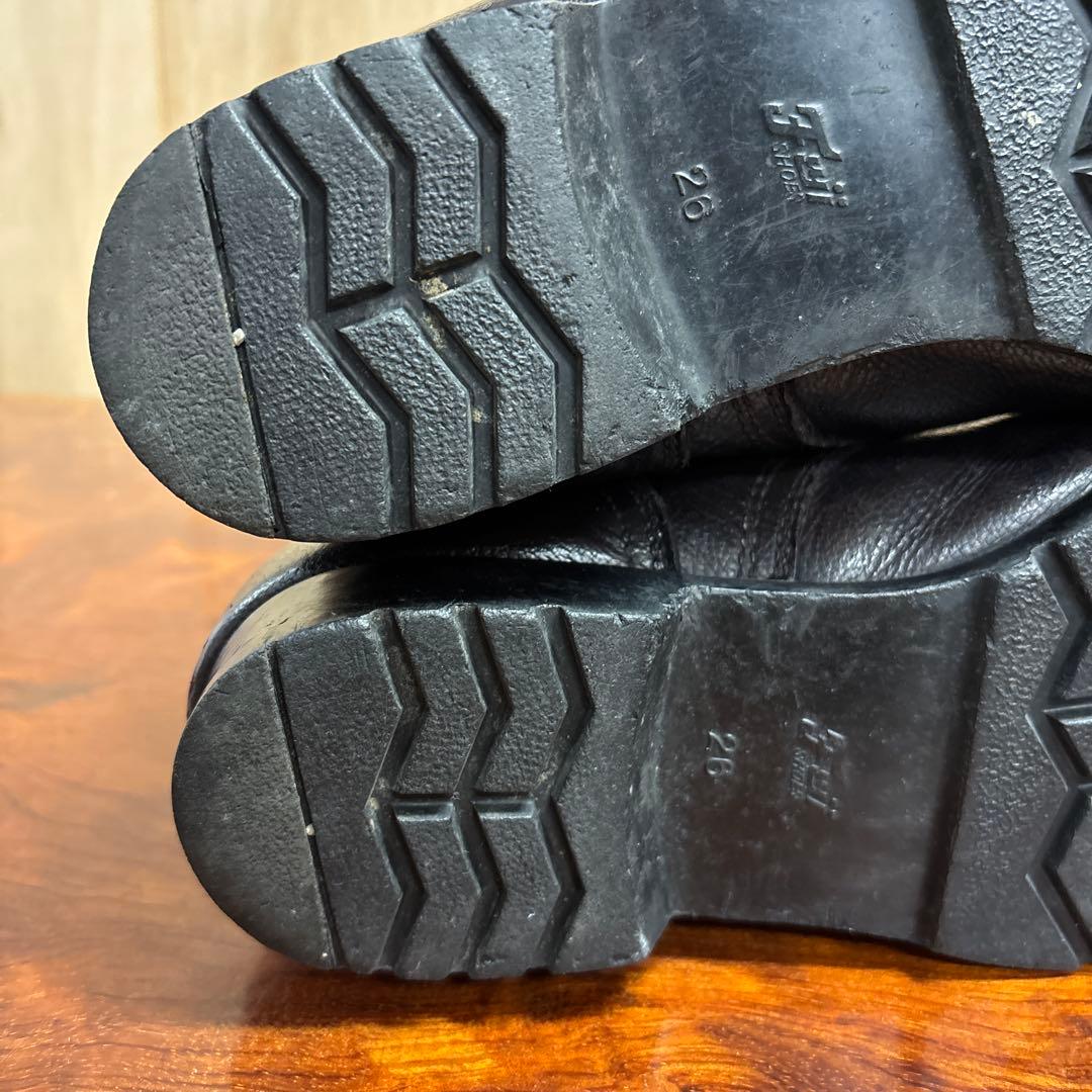 ミリタリーブーツ 黒 レザー ハイカット　26㎝0202o185