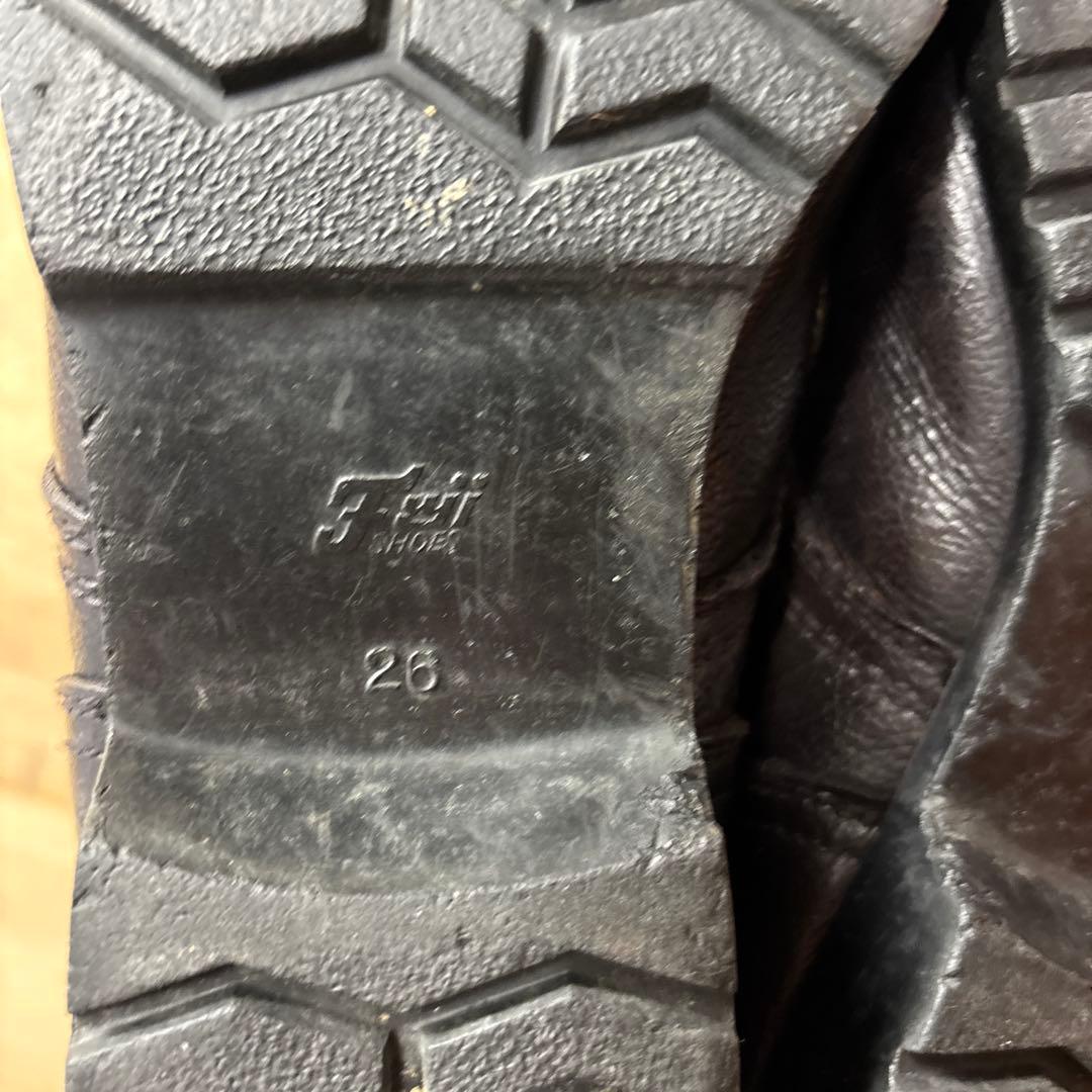 ミリタリーブーツ 黒 レザー ハイカット　26㎝0202o185