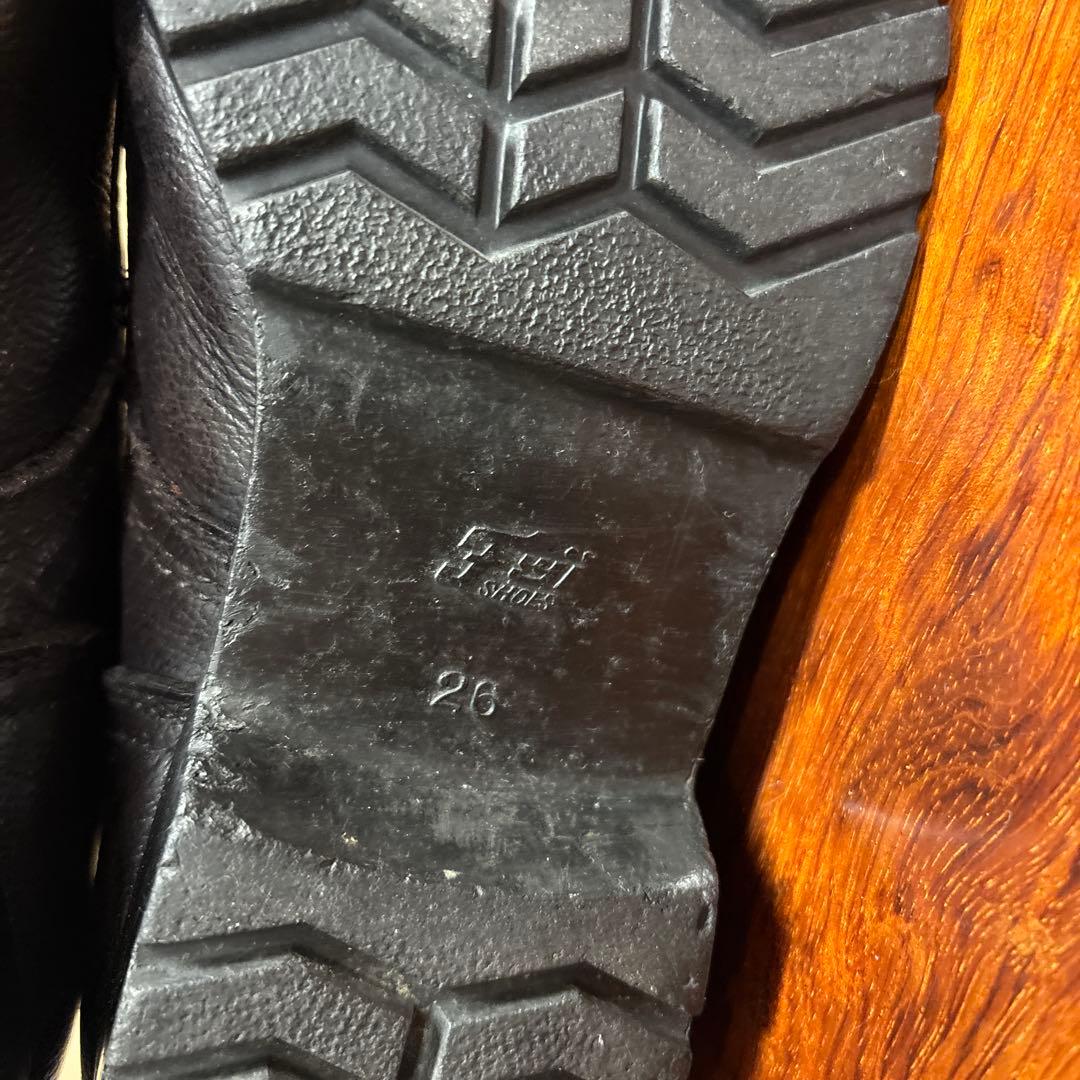 ミリタリーブーツ 黒 レザー ハイカット　26㎝0202o185